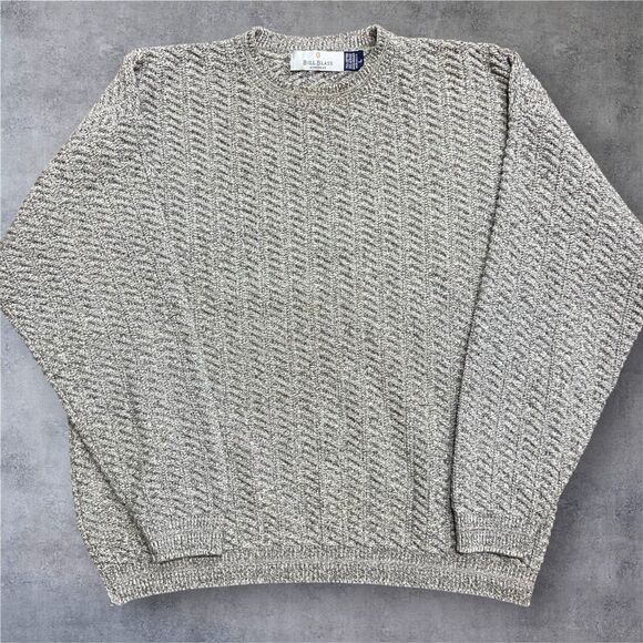 bill blass Other - Bill Blass Vintage Crewneck Sweater Gray Pullover Cotton Blend Men's Size Large
